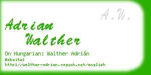 adrian walther business card