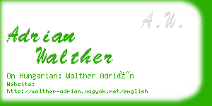 adrian walther business card